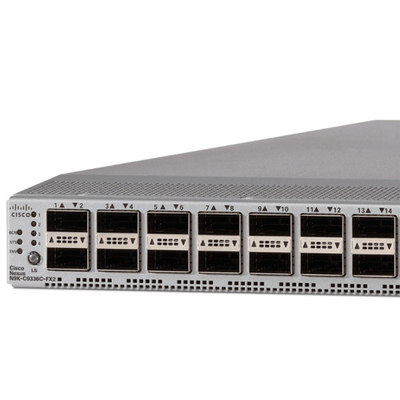 시스코 N9K-C9336C-FX2 데이터 센터 스위치 1RU 36p 40G/100G QSFP28 10 기가 비트 RJ-45 128GB
