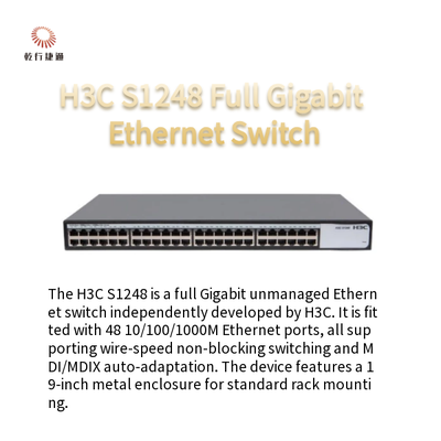 H3C S1248 풀 기가비트 이더넷 스위치 48 10/100/1000Mbps 자동 협상 RJ45 포트