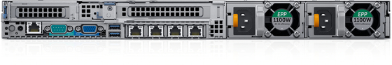 DDR4 2 소켓 저장 서버 델 EMC 파워에지 R640 1U 랙 서버