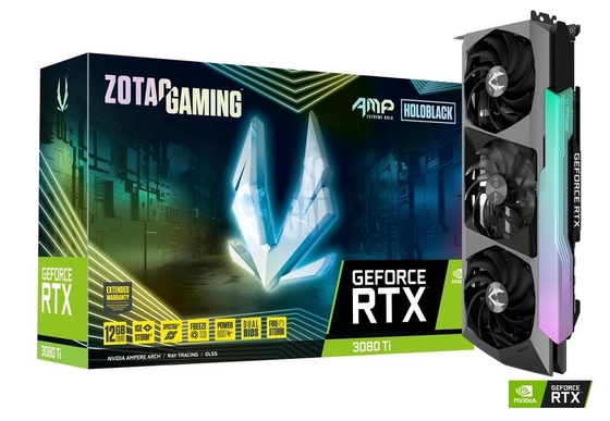 완전한 12GB 19Gbps 지포스 그래픽 카드 ZOTAC 게임 지포스 RTX 3080 Ti AMP
