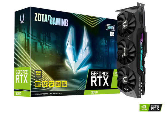 소타크 게임 지포스 르트스 3080 트리니티 OC LHR 10GB GDDR6X 그래픽 카드