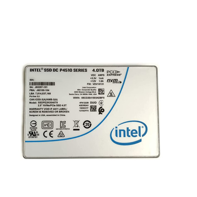 서버 인텔 4TB SSD DC P4510 2.5 U.2 나프메 피코이에 SSDPE2KX040T8 SSDPE2KX040T801