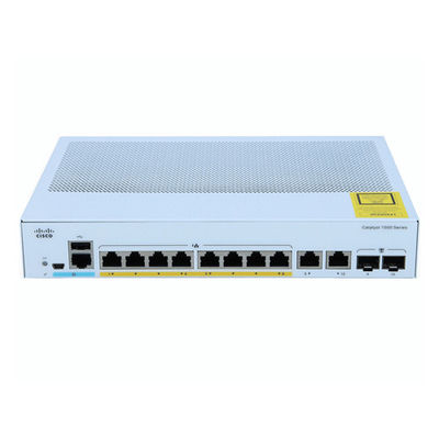 네트워크 관리 스위치 시스코 C1000-8P-E-2G-L 8-포트 기가비트 2x 1G SFP 및 RJ-45 컴보 업링크 POE 67W