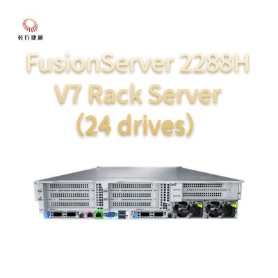 FusionServer 2288H V7 랙 서버 (24 드라이브) 강력한 성능, 8코어 인텔 프로세서, 데이터 스토리지 서버