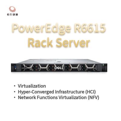 Dell PowerEdge R6615 1U 랙 서버 (128GB 메모리 및 직접 액체 냉각 포함), 맞춤형 스토리지 서버, 2웨이 서버