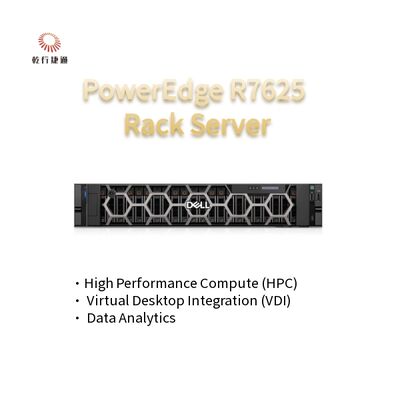 2U 두 소켓 파워엣지 R7625 랙 서버 4세대 AMD EPYCTM 프로세서 최대 8x PCIe Gen5 슬롯 12 X 2.5" SATA/SAS SSD