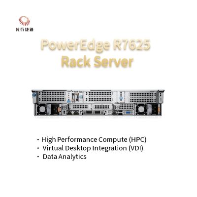2U 두 소켓 파워엣지 R7625 랙 서버 4세대 AMD EPYCTM 프로세서 최대 8x PCIe Gen5 슬롯 12 X 2.5" SATA/SAS SSD