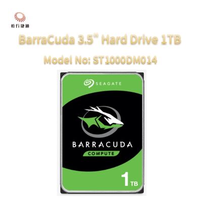 Seagate BarraCuda 3.5" 하드 드라이브 1TB 모델 번호: ST1000DM014