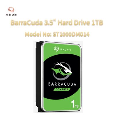 Seagate BarraCuda 3.5" 하드 드라이브 1TB 모델 번호: ST1000DM014