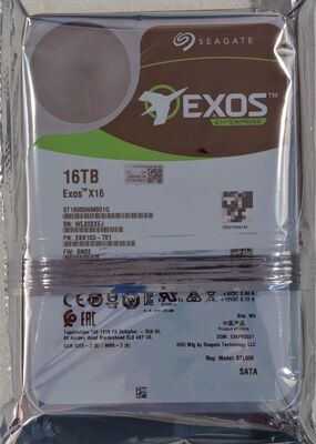 시게이트 ST16000NM001G 16TB HDD SATA 3.5인치 디밍 슬롯