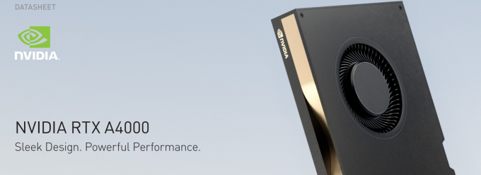 NVIDIA RTX A4000 16GB GDDR6 그래픽 카드 256 비트 448GB/S 단일 슬롯 GPU 0